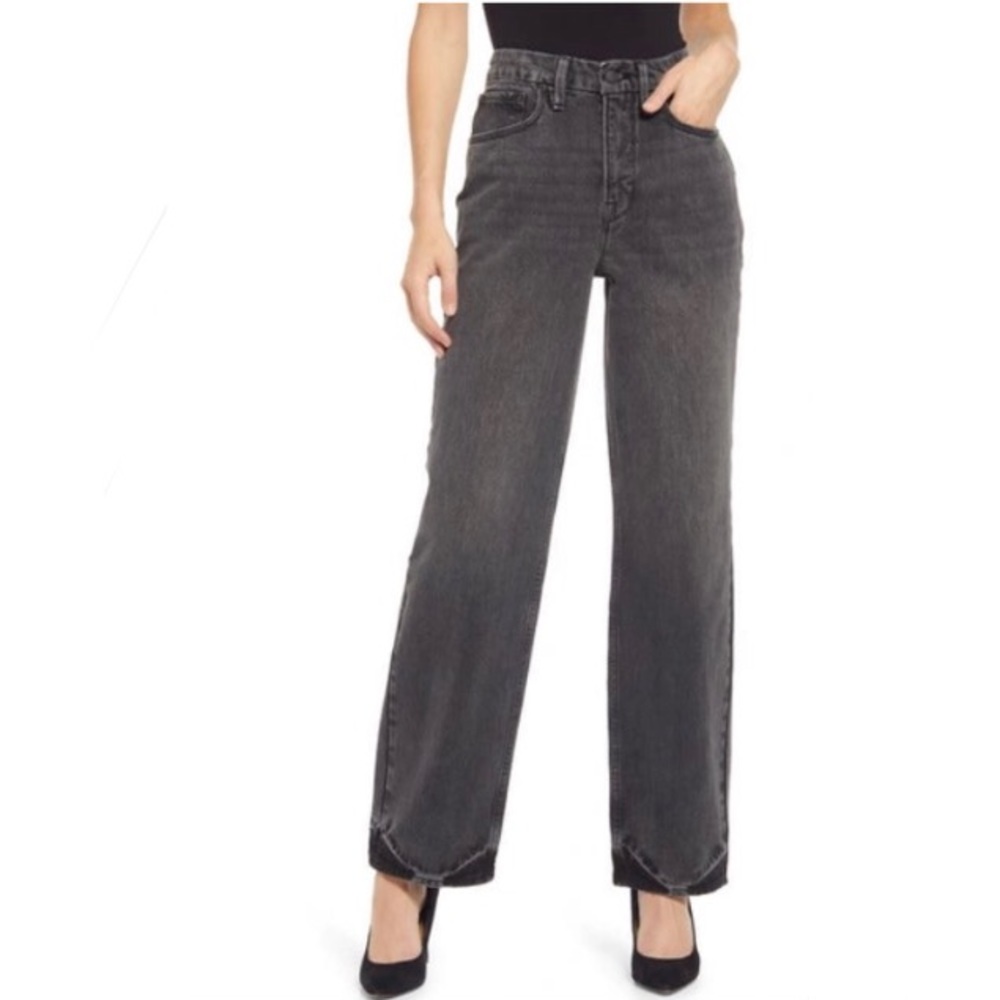 Good American Good 90s Loose Fit Jeans in Black 183 Size 8/29